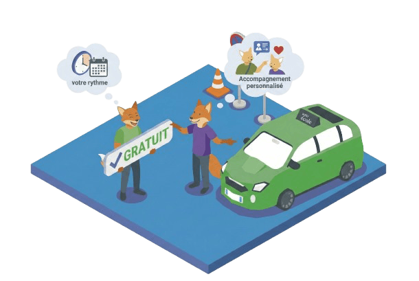 Illustration candidat libre : liberté au volant